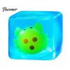 Adults Stress Relief Toys Glow-in-the-Dark Cube Toy, Squeeze Marine Animal Balls Sensory Clear with Luminous Sea Inside Transparent Toy