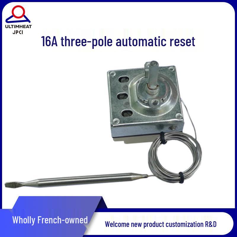 

Термостат Perseverance: Регулируемый трехполюсный трехпозиционный поворотный переключатель с температурным датчиком 8°C. Temp 50-300°C, Capillary 1500mm