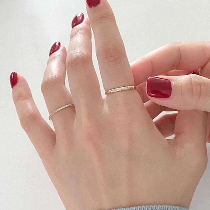 MAYBETOI 14k Blanc Full Cubic Gardling Ring