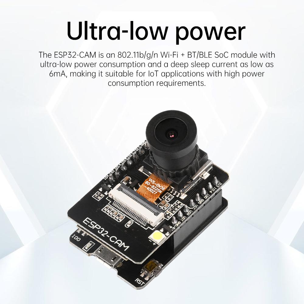 ESP32-CAM WIFI BT Development Board Bluetooth 2.0MP ESP32-S Module with OV2640 Camera MICRO USB to Serial Port