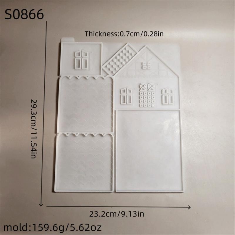 Kreative Gips-Wohndekorationen Silikonform Flexible Silikon-Zaunhausform für künstlerische Zement- und Harz-Bastelarbeiten