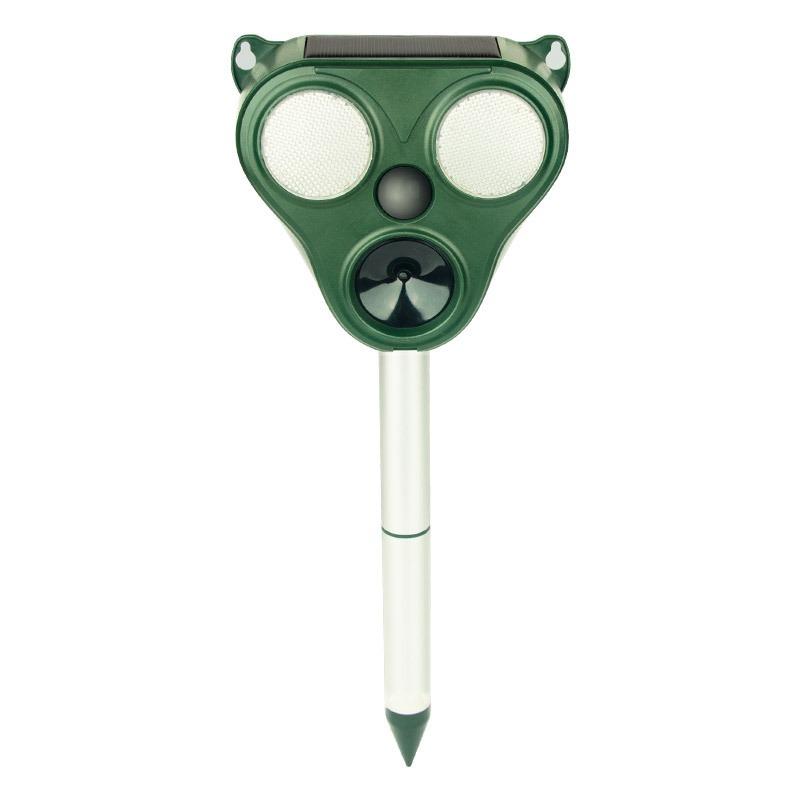 Solar Ultrasonic Animal Repeller, Waterproof Outdoor Mouse, Cat  Bird Deterrent with Alarm, Garden Pest Repellent Device