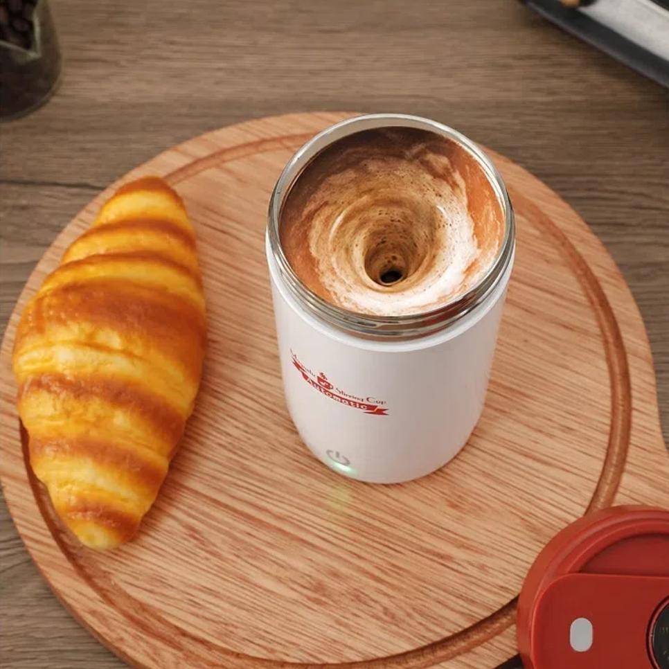 Fully Automatic Magnetic Stirring Cup, Smart Cup with Temperature Display, and Built-in Self-stirring Mechanism