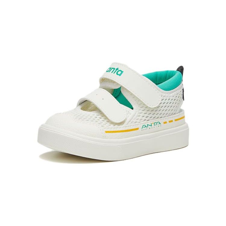 Anta Kids Trendy Breathable Low-Top Sports Sandals Baby Sandals White Yellow Green A312320086-2