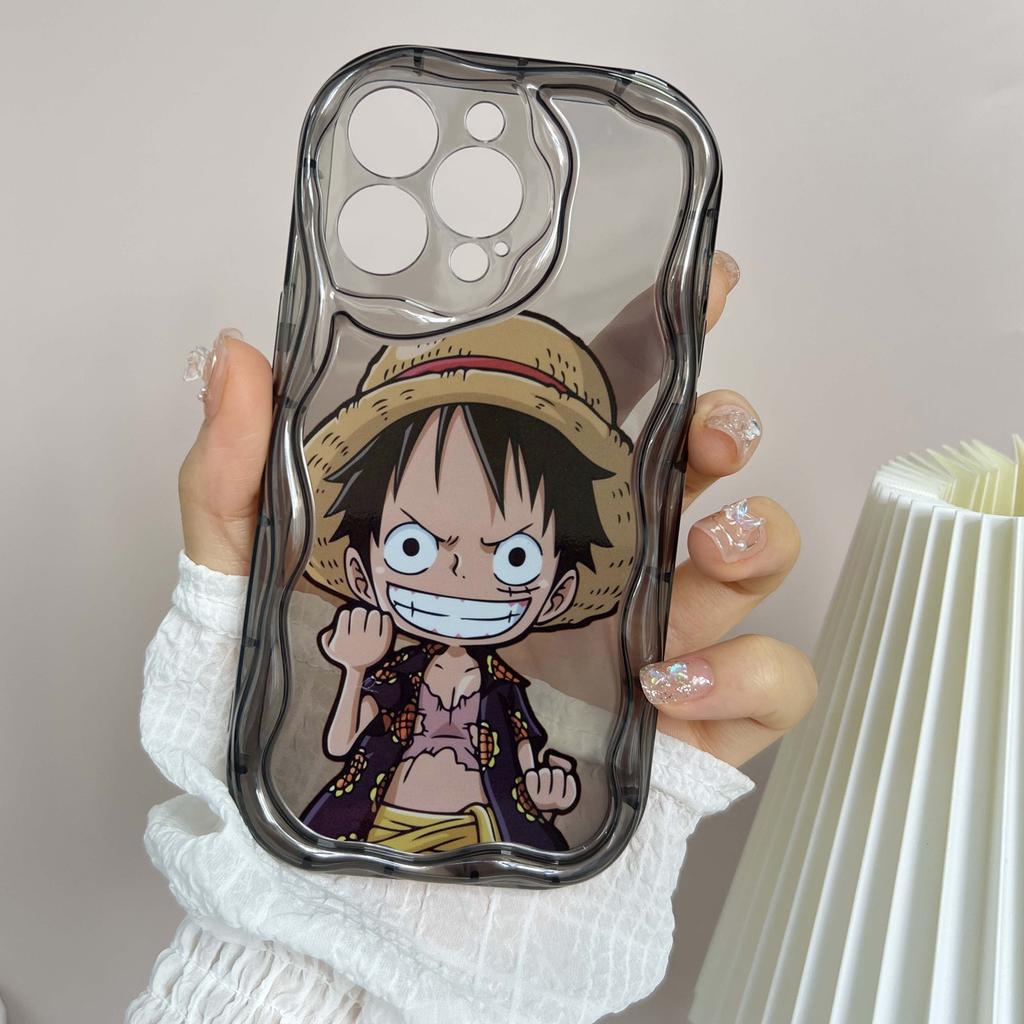 Carcasă de telefon LZ28 One Piece Luffy Gear 5, transparentă, cu valuri moi, pentru iPhone 15, 13 Pro Max, 12 mini, 14, 8 Plus, XS Max, XR, 6, protecție spate