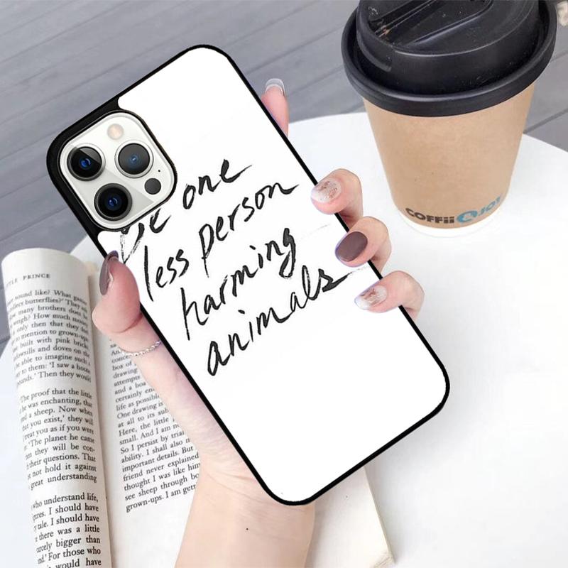 

VEGAN FOOD QUOTES ANIMAL LOVE VEGGIE Phone Case For iPhone 17 Air 14 15 16 13 12 Max Cover For Apple Pro Max Plus iPhone 17pro