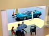 TOMYTEC Geocolle 64 Car Snap 21a Cafe Terrace ABS partially mini car set 1/64 # resin/PVC dolls/accessories (painted, assembled) + die-cast