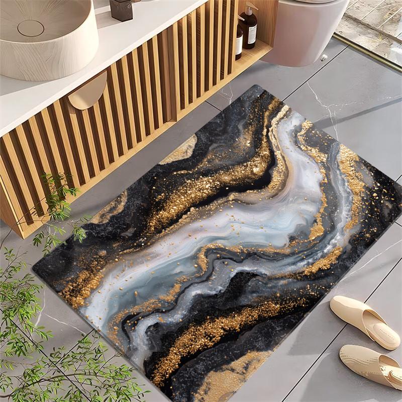 

Abstract Watercolor Pattern Bathroom Mat Fashion Memory Foam Floor Mats Absorbent Soft Kitchen Rug Foot Mat 40x60cm