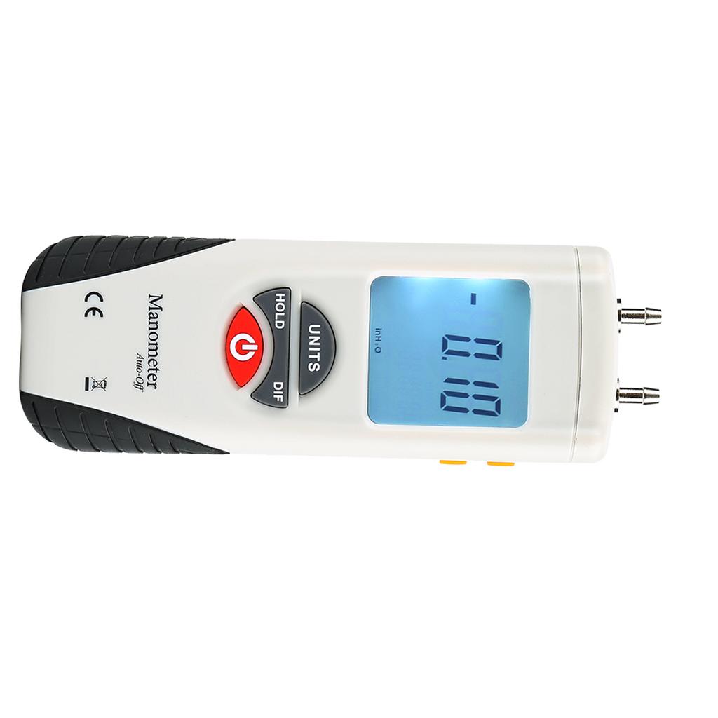 HT?1890 Handheld Digital Manometer Differential Gauge Air Pressure Meter 11 Selectable Units