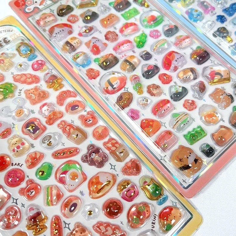 Food Grade Resin Sushi Raised Sticker for Child Sensory Play Creative Learning and Decorative Use