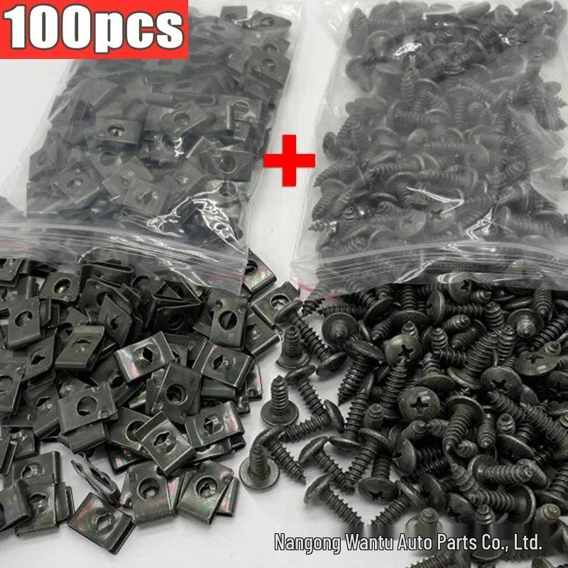 Metal U-Clip Car Screw Base: Interior Fender Bumper Protector