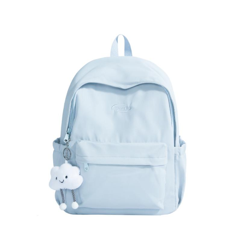 A Simple and Fashionable Backpack with A Large Capacity and A High-quality Texture. It Is A School Bag for Senior High School Students