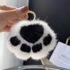 Imitation Mink Hair Cute Cat Claw Doll Girl's Heart Bag Pendant Plush Paw Bag Pendant Car Keychain