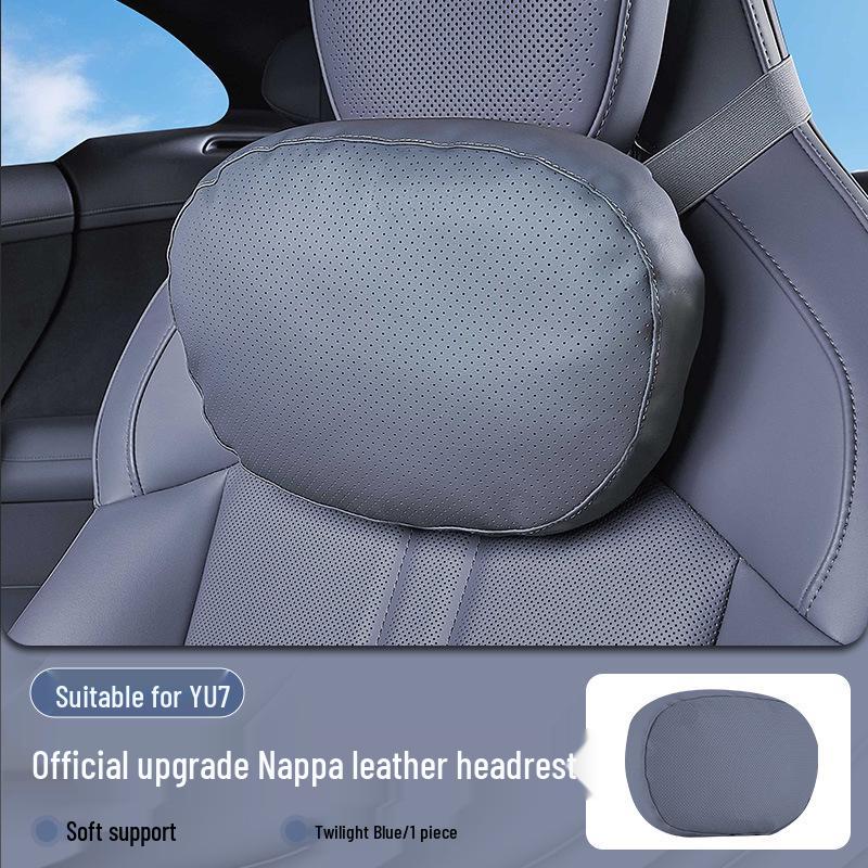 Xiaomi SU7/Ultra/YU7 Magnetic Headrest Neck & Lumbar Support Leather Cushion