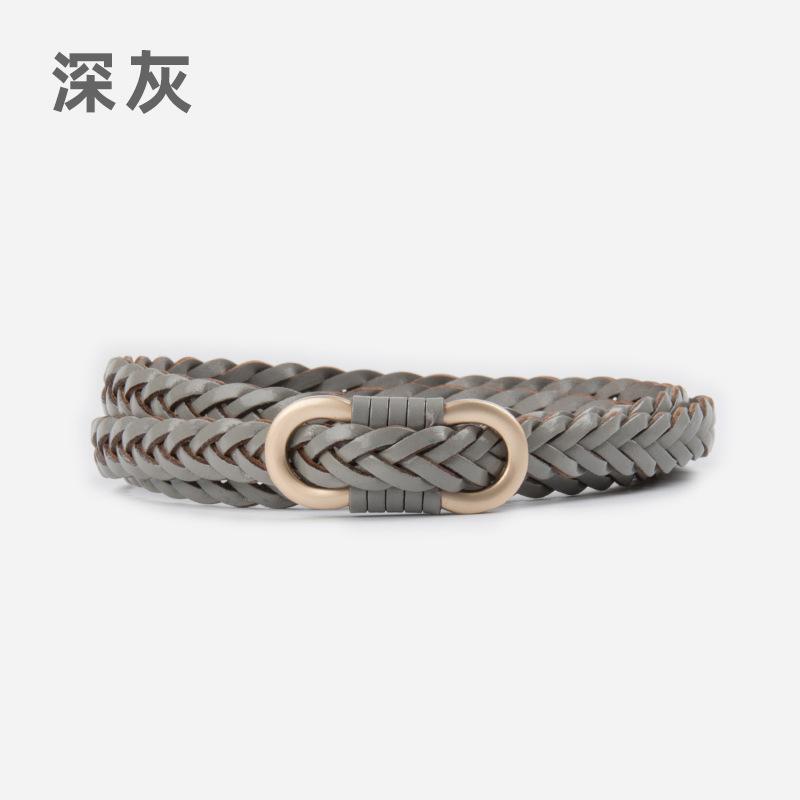 Dámský pletený retro pásek pro všechna roční období k svetru, sukni, džínům, dámským kalhotám, nepředěrovaný pásek