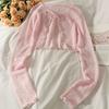 Sun Knit Cardigan for Women Tie Front Long Sleeve Sheer Mesh Beach Cover