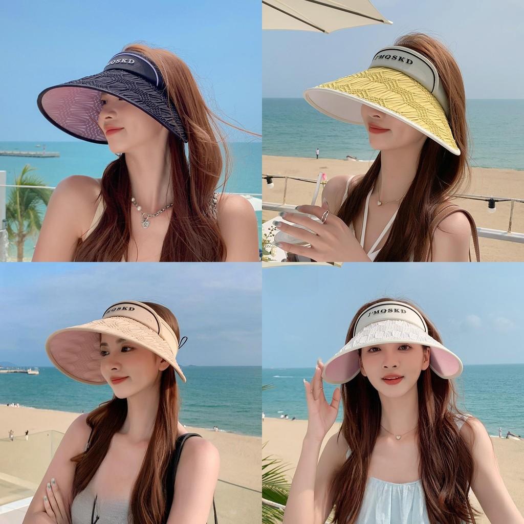 Fashion Summer Sun Hat For Women Large Brim Polyester Sunshade Casual Outdoor