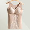 Women's Seamless Thermal Lace Camisole with Built-in Bra