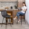 Bar Stools Set of 2, 68 cm Swivel Counter Stools with Backrest for Kitchen Island, Dining Room, Black