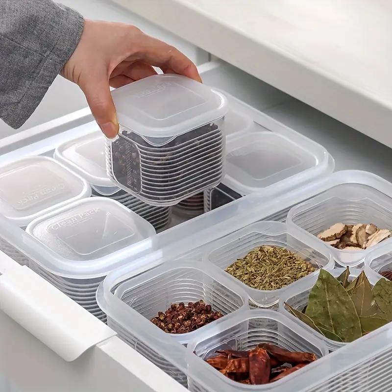 Kitchen Coup Storage Box with Scale Transparent Airtight Lock Leakproof Soup Freezer Storage Container Food Storage Case