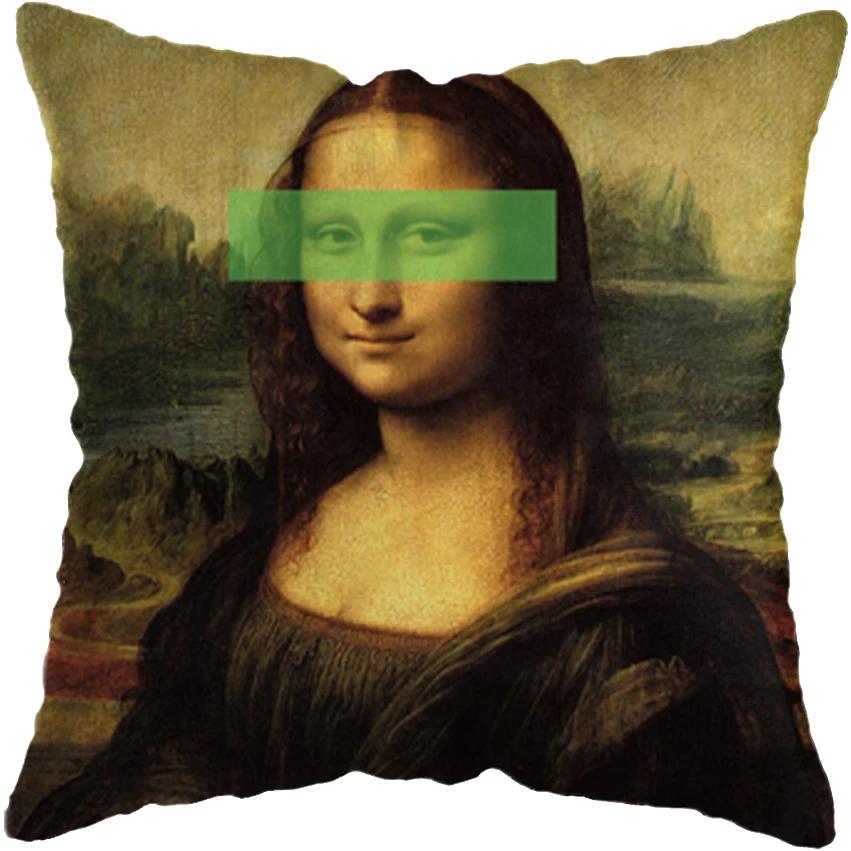 Huse de pernă pictură cu figuri amuzante europene clasice, husă de pernă, decor pentru casă, figură amuzantă suflând bule, huse de pernă