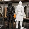 3D Printed Medieval Knight Sentinel Statue, Dark Fantasy Armor Warrior Sculpture, Gothic Tabletop Figurine for Office Home Decor Gift