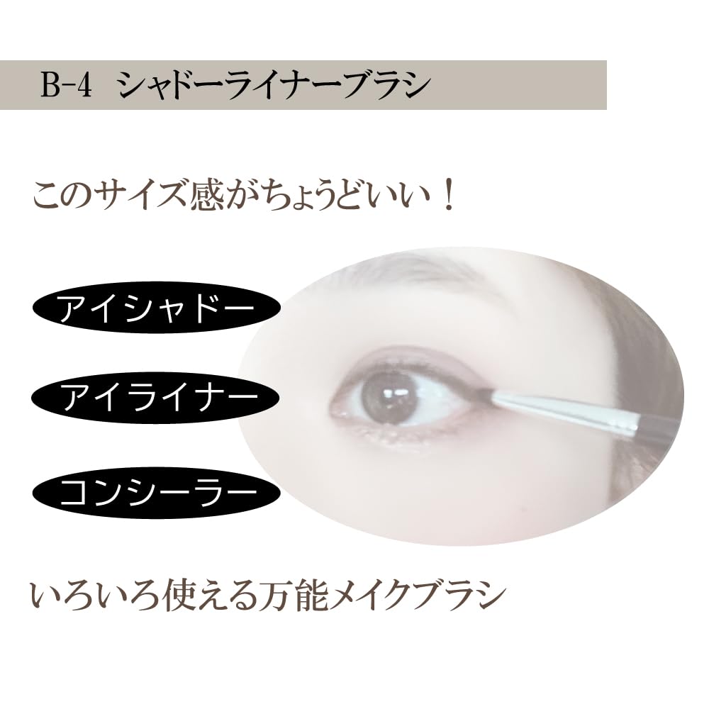 Murakishi Sangyo Makeup Brush Eyeshadow Liner Brush (B-4 (PBT) B-4