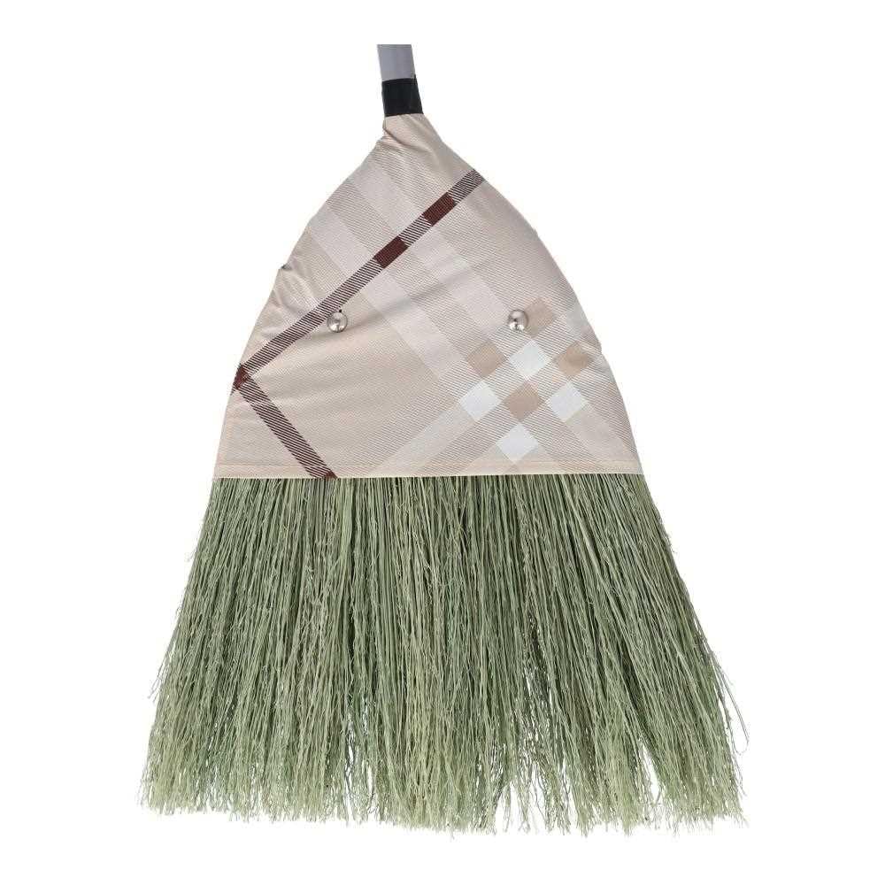 Konan Original LIFELEX Lightweight and flexible cover type indoor room broom with short handle Beige Gray WX21-0315 +