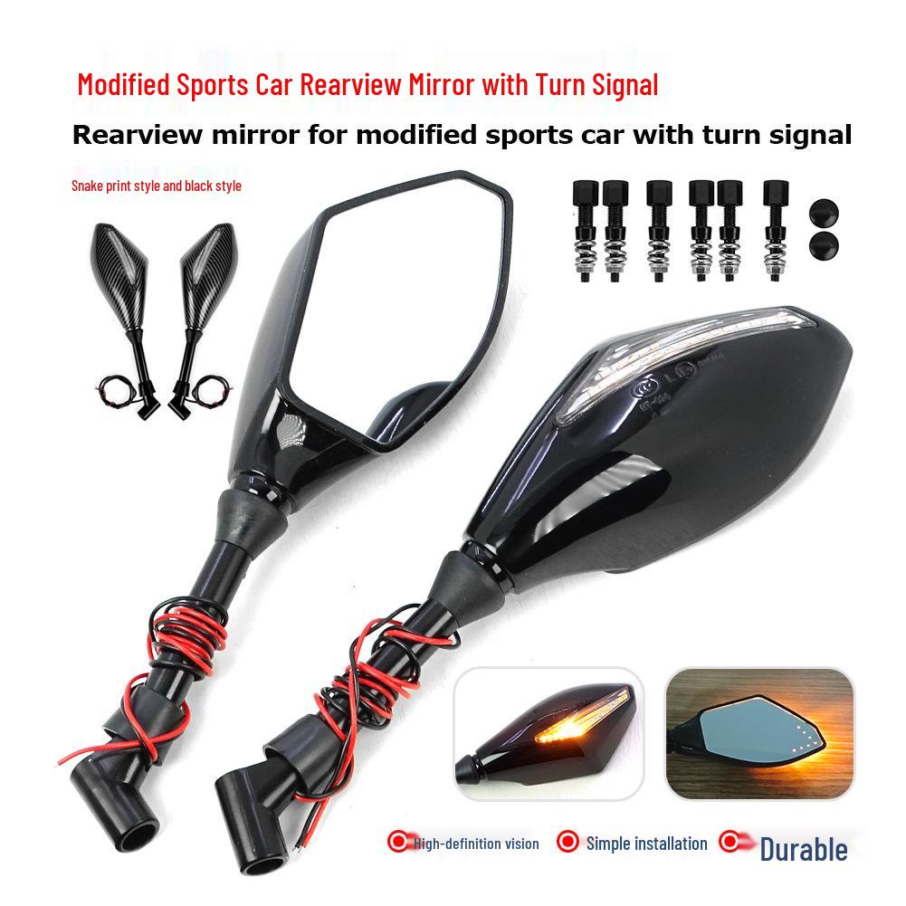 LED Illuminated Reflective Rearview Mirror for Honda Legend and Suzuki Motorcycles