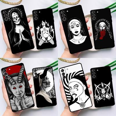 Husă Satan Satanic Nun pentru Samsung Galaxy S23 S21 FE S20 FE S22 Plus Note 20 Ultra Note 10 S8 S9 S10 Plus