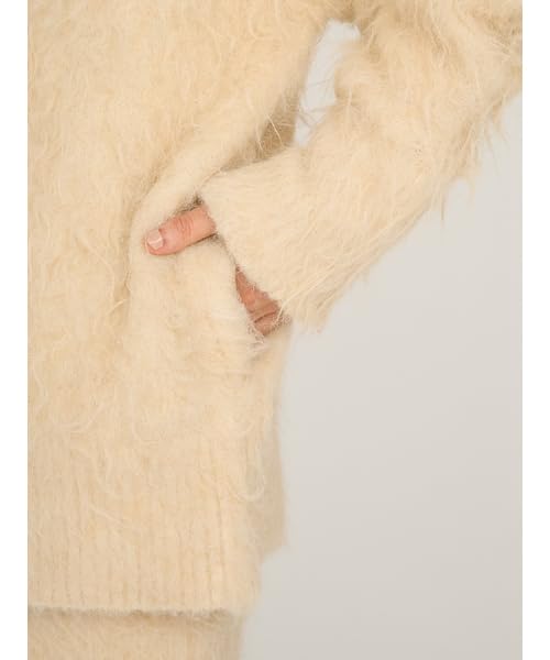 Emi Shaggy Knit Free Size Cardigan, 13WND254038, Women's, LBEG,