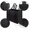 Non-Woven Black And Gray Simple Foldable Portable Non-woven Large Capacity Reusable Grocery Duty Shopping Bags Totes Handbag