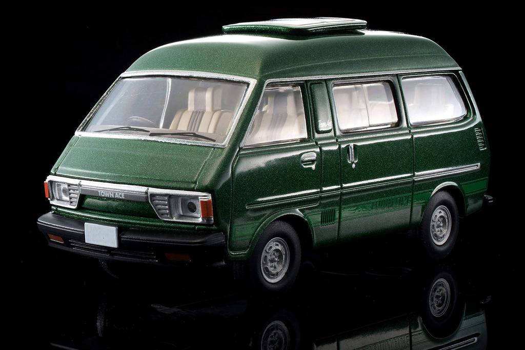 Tomytec Tomica Limited Vintage Neo Maßstab Toyota Town Ace Kombi 1800 Super Extra Modelljahr 1982 Grün Fertigmodell 1/64 LV-N104d