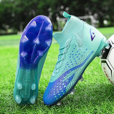 35-46 Men's Large-size Football Shoes Long Nail Anti-slip/ Wear-resistant TPR Artificial Corthop Outdoor Children's Football Shoes