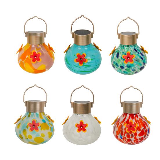 Hummingbird Feeder with Solar Light Water-proof Outdoor Garden Yard Hanging Auto-Lighting Semi-automatic