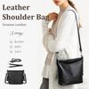 MFFOR Women's Genuine Leather Shoulder Bag, 2-Way, Crossbody Bag with Two Straps, Handheld or Crossbody, Large Capacity, Stylish, Simple, Casual,