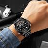 Dual Movement Multifunctional Electronic Watch Sports Steel Belt Luminous Quartz Watch Waterproof Watch