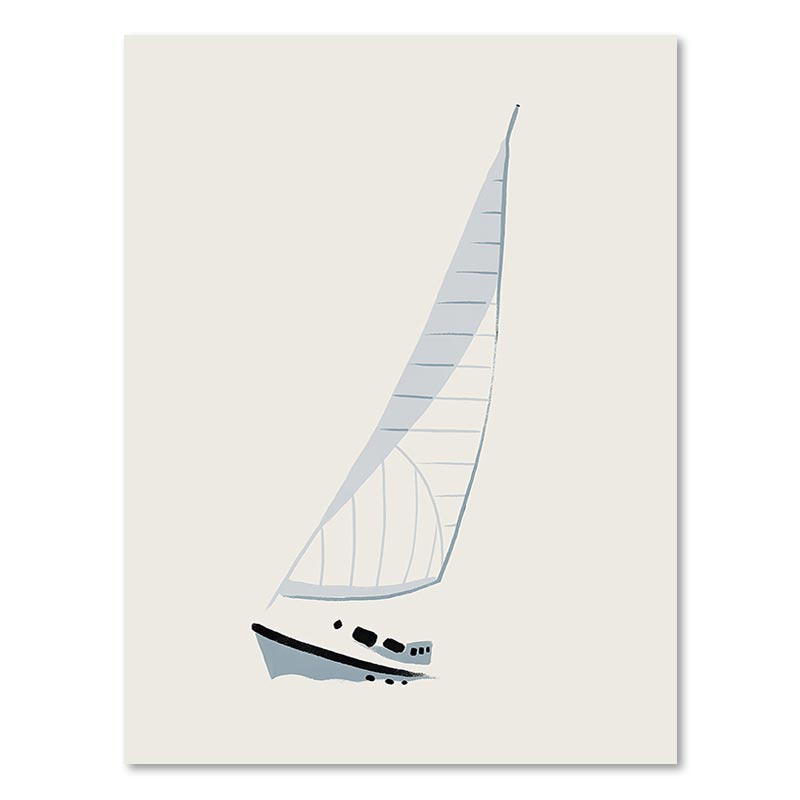 Sailboat Swimming Pool Ocean Floral Minimalist Wall Art Canvas Painting Posters And Prints Wall Pictures For Living Room Decor