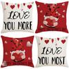 New Valentine's Day Line Printed Pillowcase LOVE Nordic Home Sofa Cushion Cover