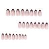 Cat Eye Glitter Brown French Almond Short False Nails - Hot Selling Fall/Winter Tips