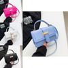 Chic Casual French Style Small Shoulder Bag In Black White Magenta Blue Yellow