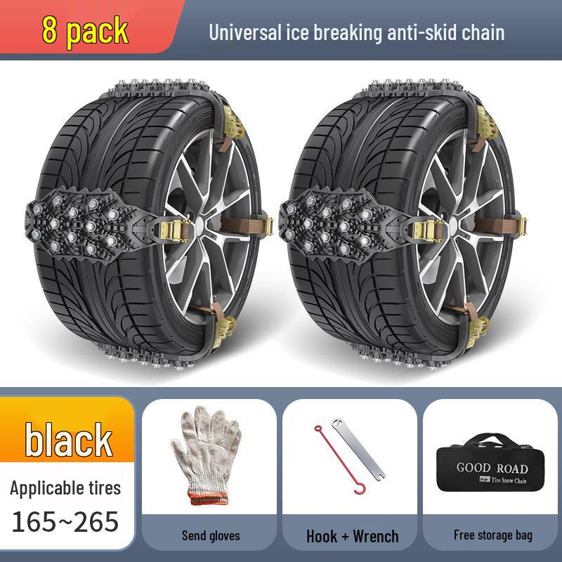Universal Car Anti-Skid Chains for Sedans & SUVs - Winter Snow & Ice Protection