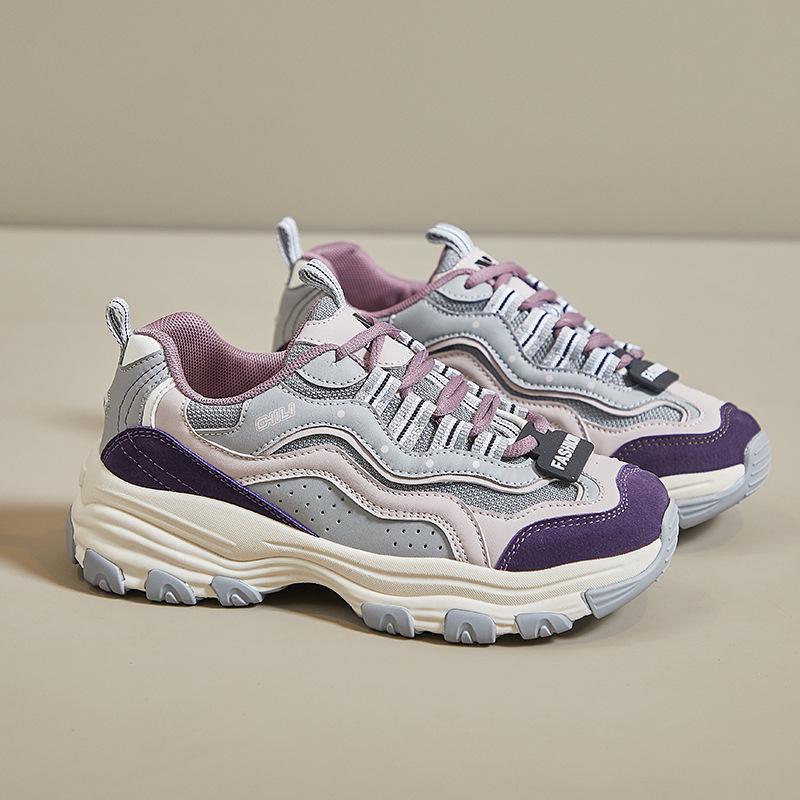 

Весенние корейские кроссовки Dad 2025 для студенток - CC2668 серый