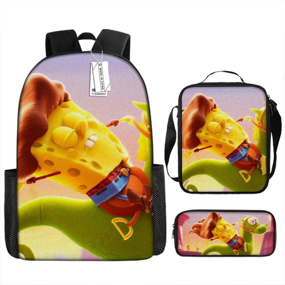 Spongebob Squarepants Children'S School Bag Male And Female Students Backpack Kindergarten Cute Cartoon Backpack Pencil Bag