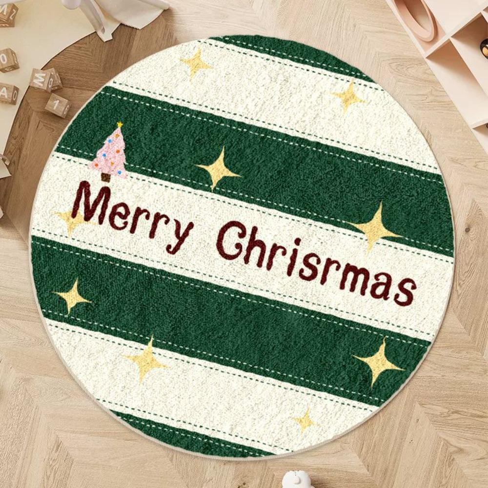 New 40~60cm Christmas Floor Mat 2025 Merry Christmas Home Decorative Entrance Doormat Anti Slip Bath Rug Bedroom