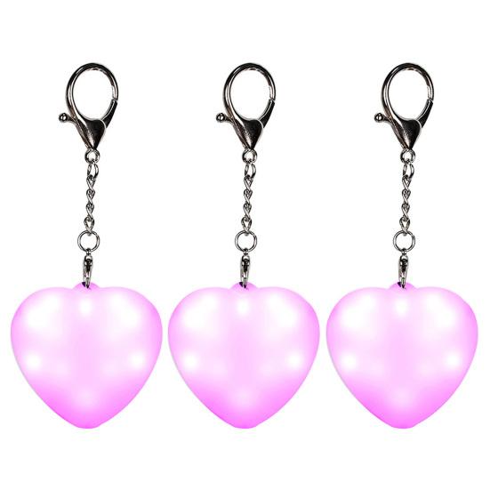 Sensorlys Oppladbar Mini Lommelykt Lommebok Nøkkelring med Berøring Og Automatisk Lyssensor Kompakt Hjerteformet Veskelys for Kvinner