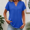 Women Summer V Neck Short Sleeve Tunic Tops Business Work Blouses Tee Shirts