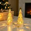 Romantic Ambient Lighting LED Lighted Christmas Tree Tabletop Decoration, Battery Operated Xmas Night Light, Festival Atmosphere Lamp Holiday Ornament