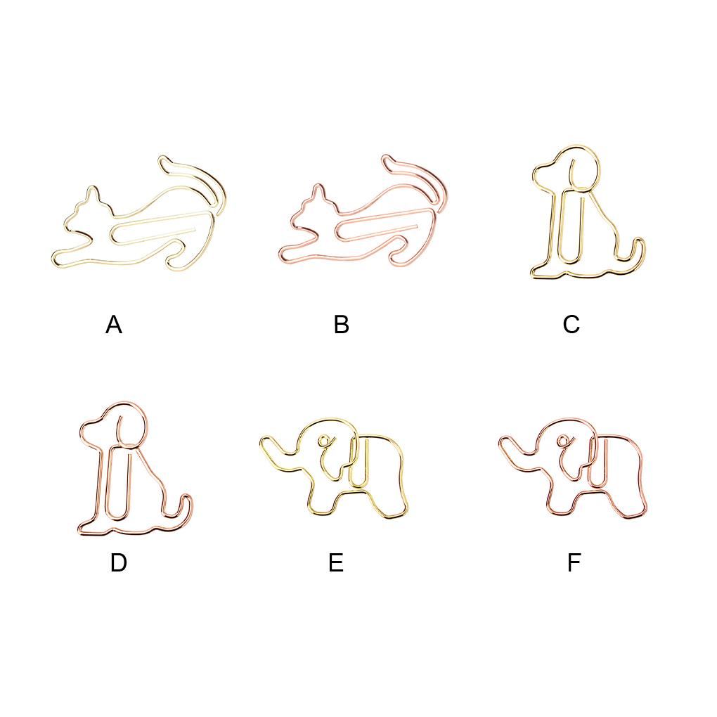 30Pcs Paper Clip Animal Envelope Clips Bookmark Pin Students Mini Novelty File For Business Stationery Supplies
