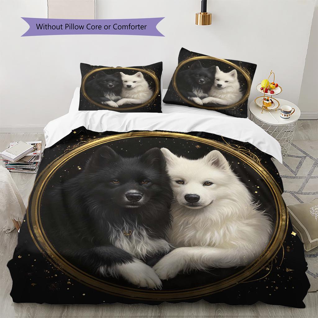 Cartoon Patroon Beddengoed Dekbed Set Dekbedovertrek Kussensloop Huisdecoratie Verjaardagscadeau (1 dekbedovertrek + 2 kussenslopen, zonder binnenkussen)